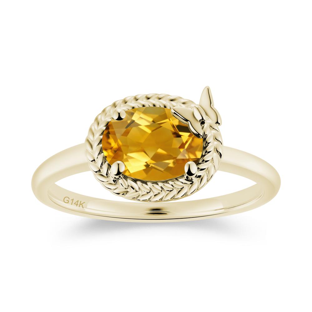 Oval Cut Amethyst Butterfly Promise Ring - LUO Jewelry #gemstone_Citrine