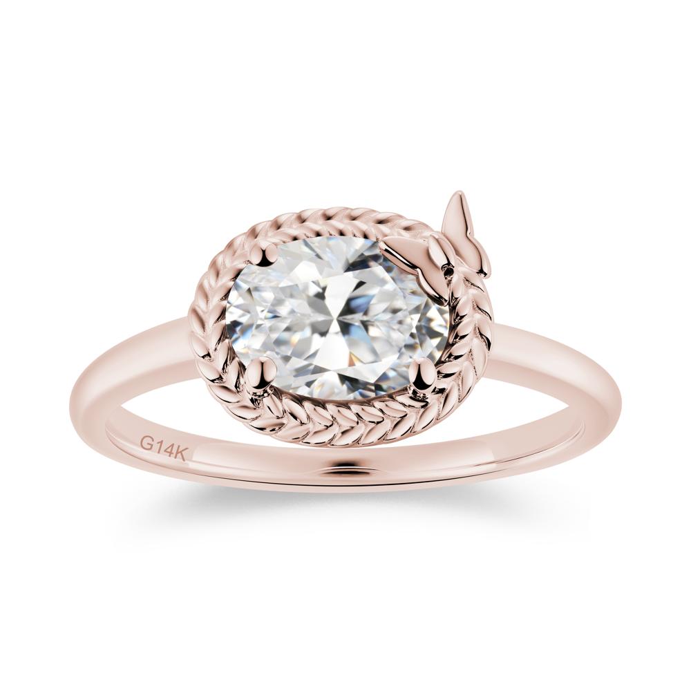 Oval Cut Amethyst Butterfly Promise Ring - LUO Jewelry #gemstone_Cubic Zirconia