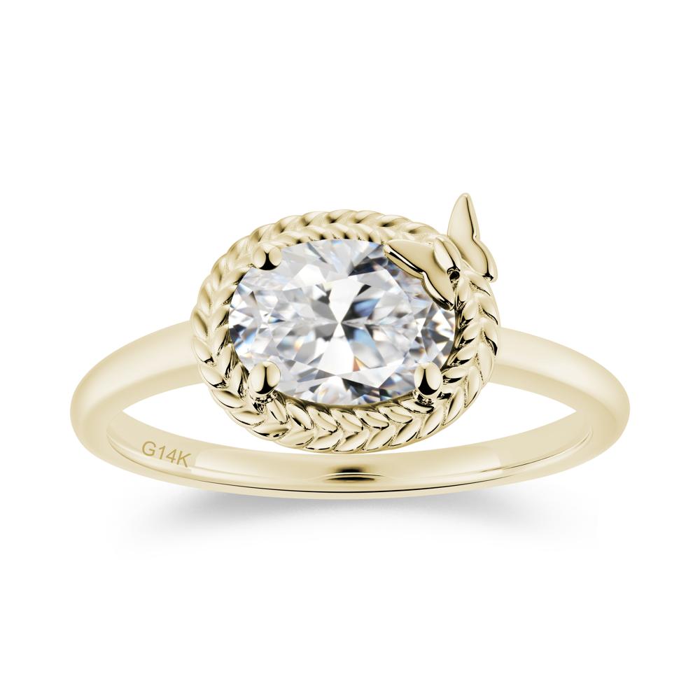 Oval Cut Amethyst Butterfly Promise Ring - LUO Jewelry #gemstone_Cubic Zirconia