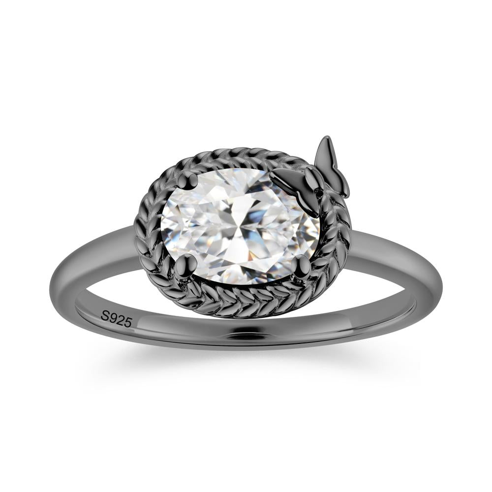 Oval Cut Amethyst Butterfly Promise Ring - LUO Jewelry #gemstone_Cubic Zirconia