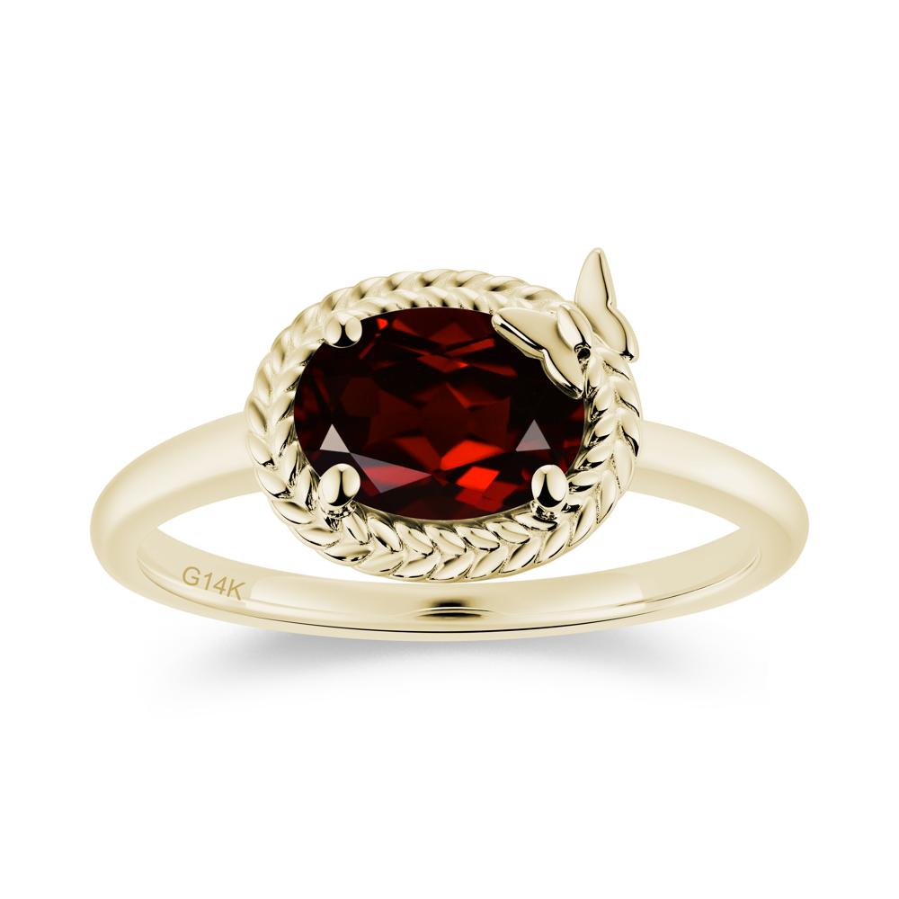 Oval Cut Amethyst Butterfly Promise Ring - LUO Jewelry #gemstone_Garnet