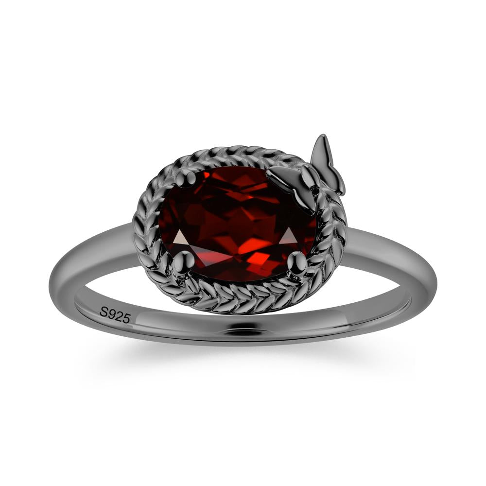 Oval Cut Amethyst Butterfly Promise Ring - LUO Jewelry #gemstone_Garnet