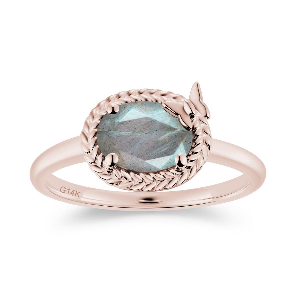 Oval Cut Amethyst Butterfly Promise Ring - LUO Jewelry #gemstone_Labradorite