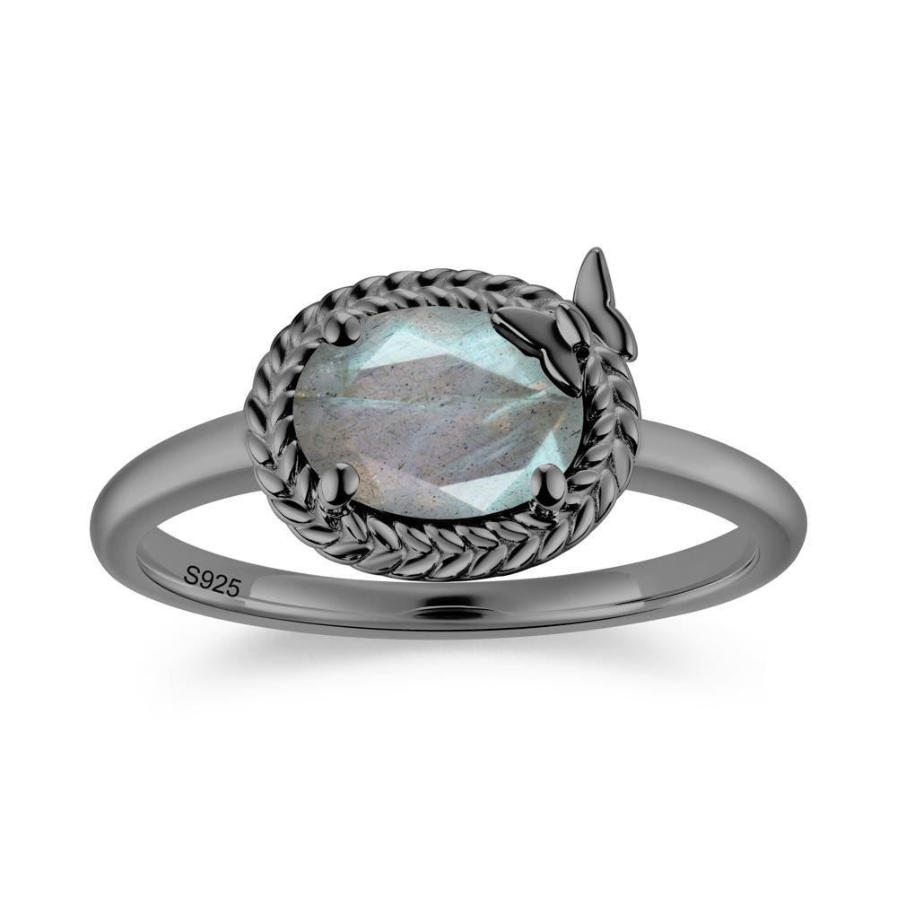 Oval Cut Amethyst Butterfly Promise Ring - LUO Jewelry #gemstone_Labradorite