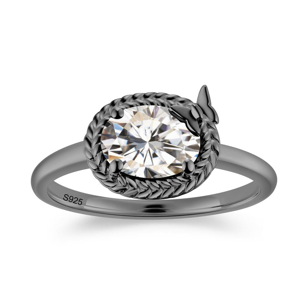 Oval Cut Amethyst Butterfly Promise Ring - LUO Jewelry #gemstone_Moissanite