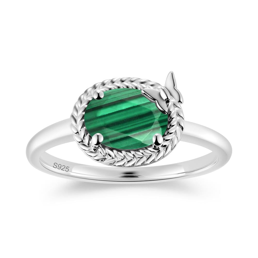 Oval Cut Amethyst Butterfly Promise Ring - LUO Jewelry #gemstone_Malachite