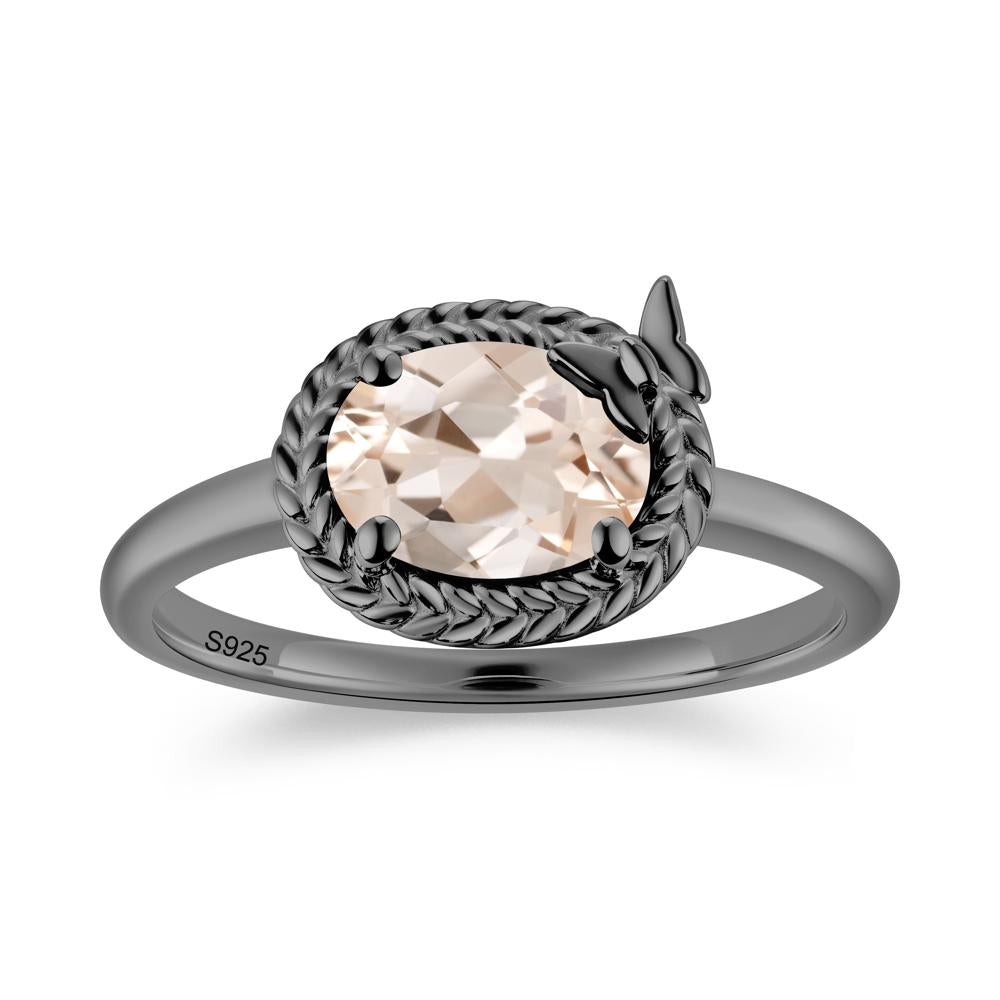 Oval Cut Amethyst Butterfly Promise Ring - LUO Jewelry #gemstone_Morganite
