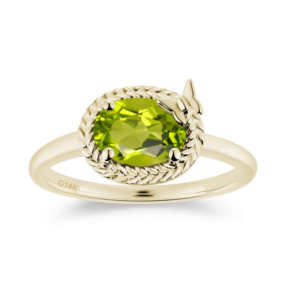 Oval Cut Amethyst Butterfly Promise Ring - LUO Jewelry #gemstone_Peridot