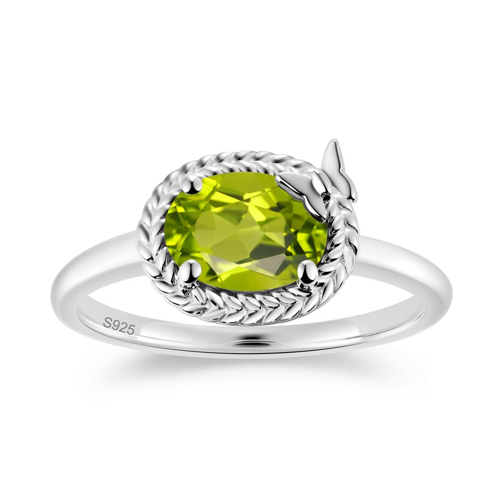 Oval Cut Amethyst Butterfly Promise Ring - LUO Jewelry #gemstone_Peridot
