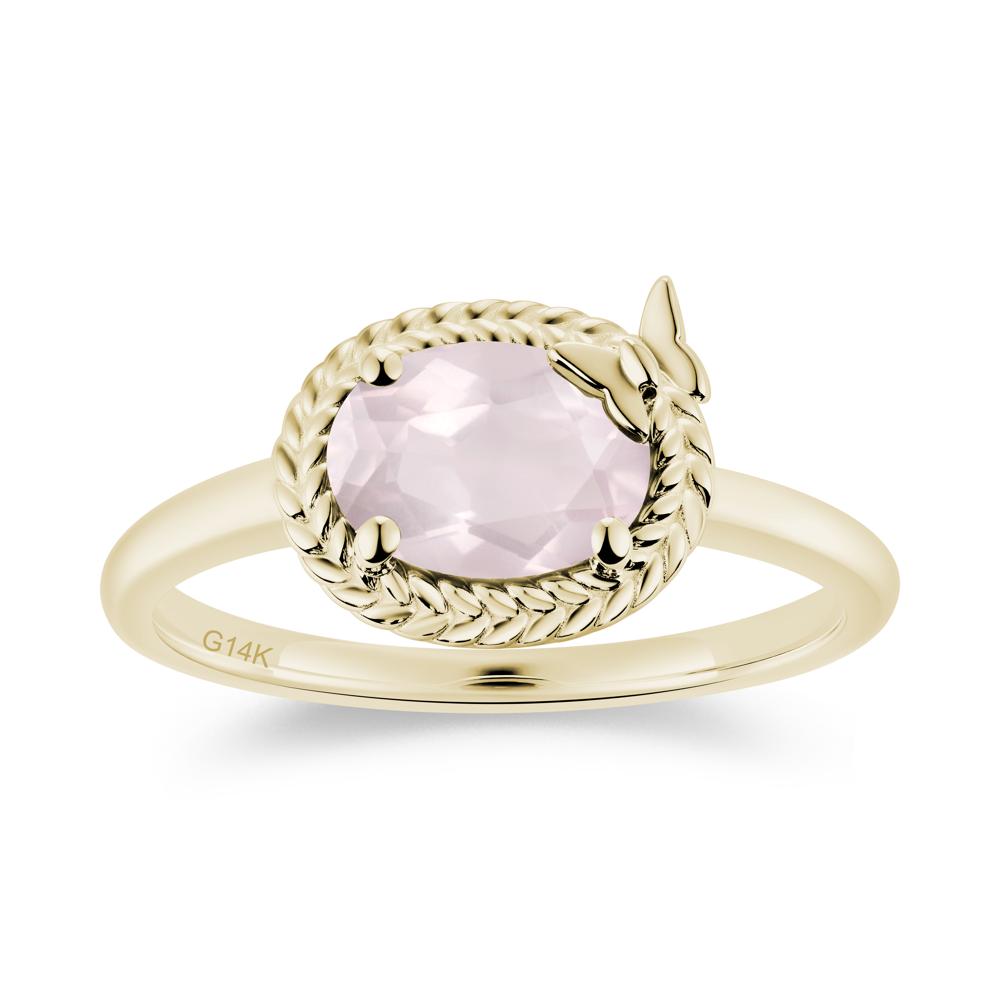 Oval Cut Amethyst Butterfly Promise Ring - LUO Jewelry #gemstone_Rose Quartz