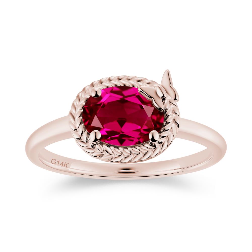 Oval Cut Amethyst Butterfly Promise Ring - LUO Jewelry #gemstone_Ruby