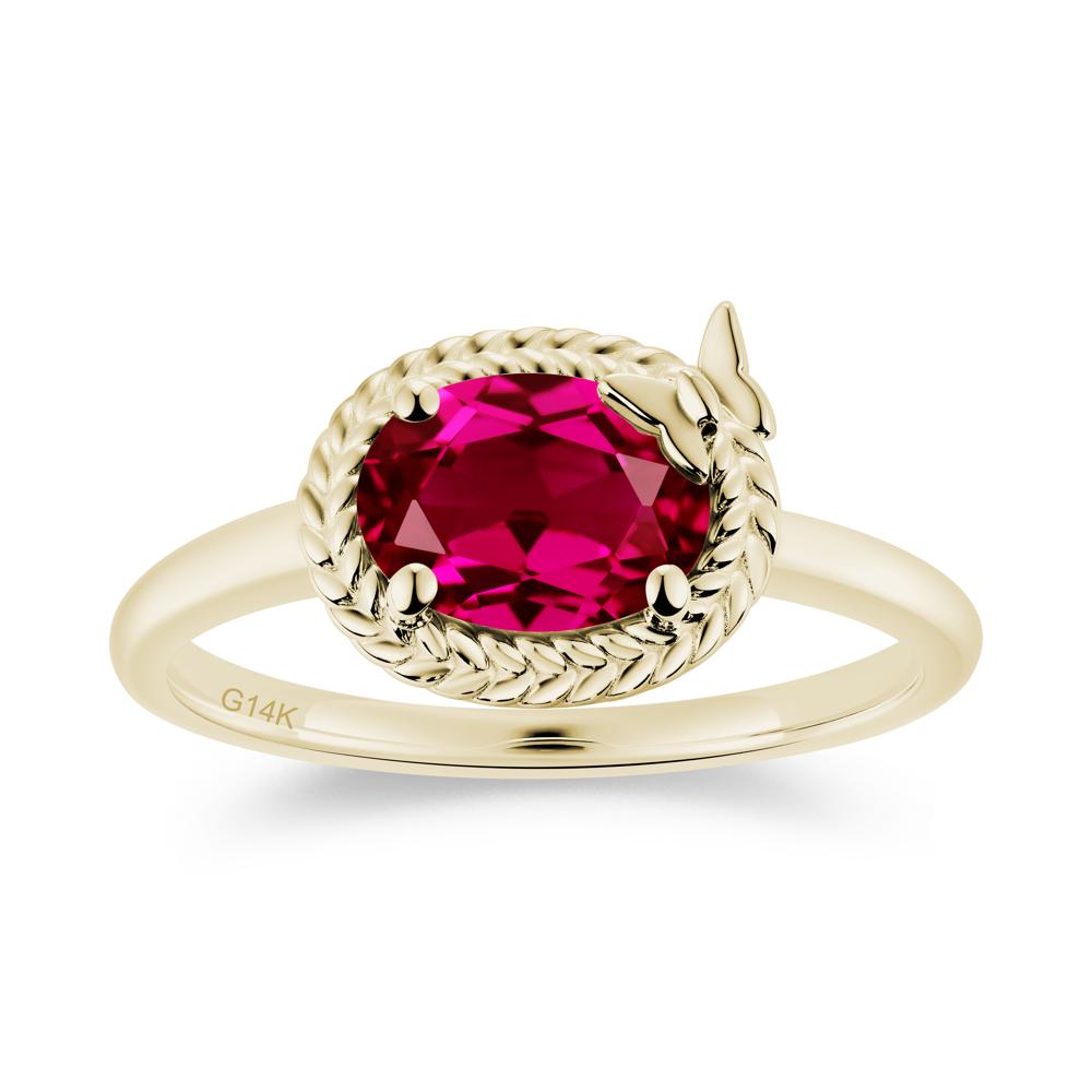 Oval Cut Amethyst Butterfly Promise Ring - LUO Jewelry #gemstone_Ruby