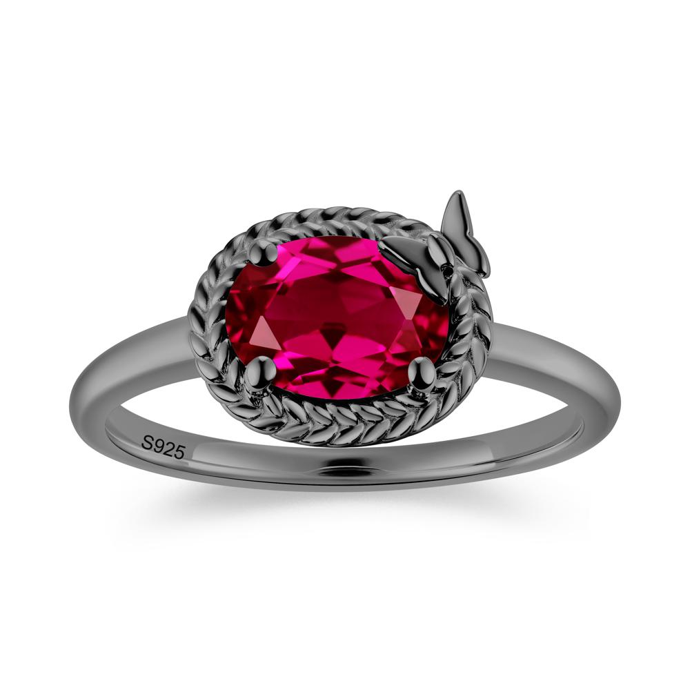 Oval Cut Amethyst Butterfly Promise Ring - LUO Jewelry #gemstone_Ruby