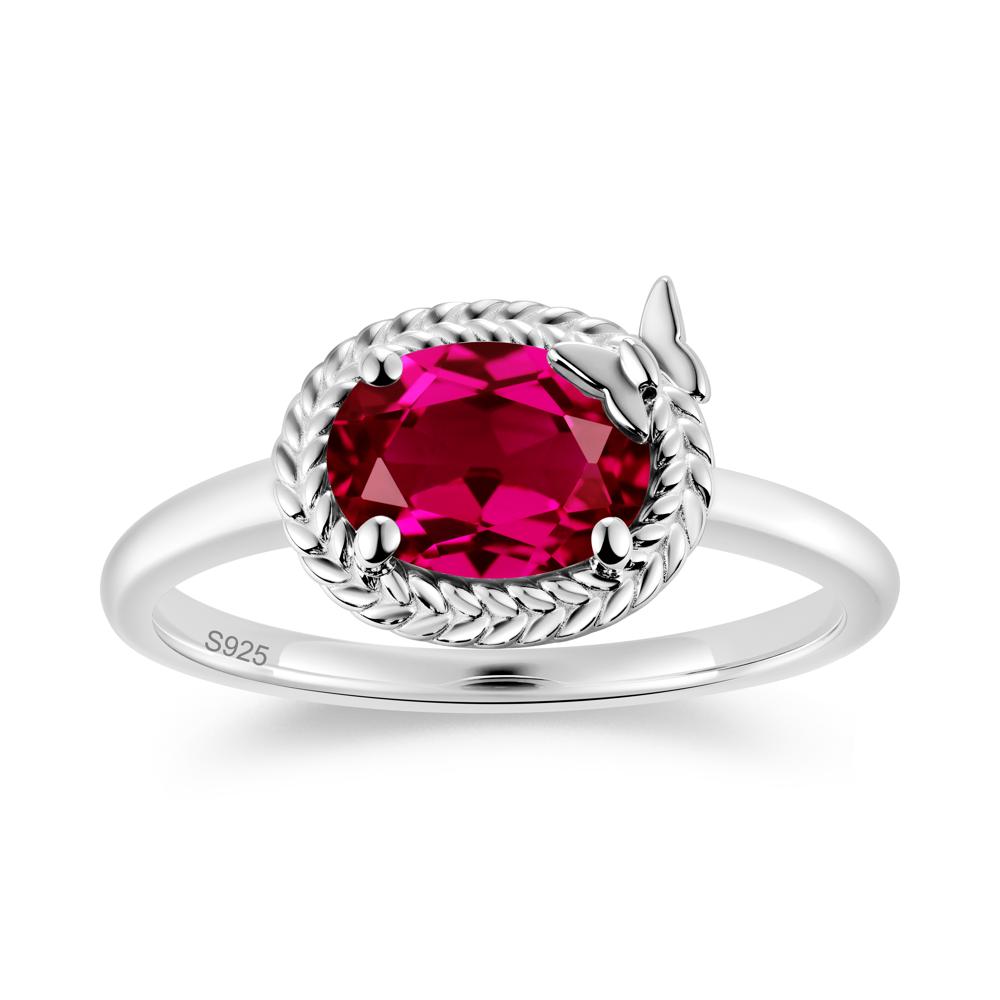 Oval Cut Amethyst Butterfly Promise Ring - LUO Jewelry #gemstone_Ruby
