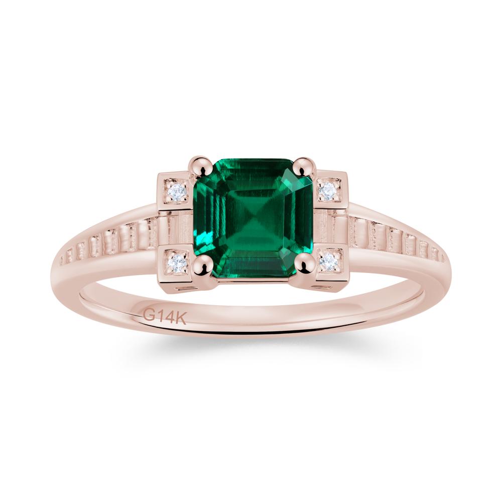 Asscher Cut Amethyst Tapered Ring - LUO Jewelry #gemstone_Emerald