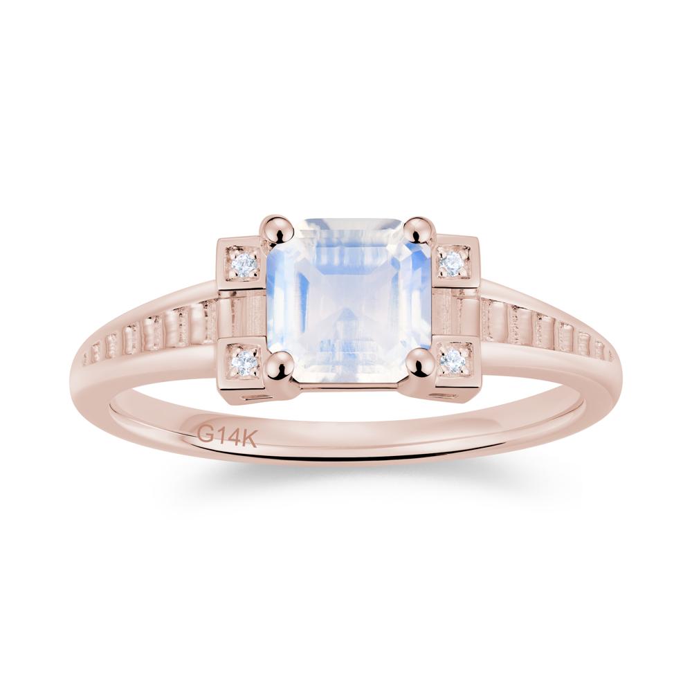Asscher Cut Amethyst Tapered Ring - LUO Jewelry #gemstone_Moonstone