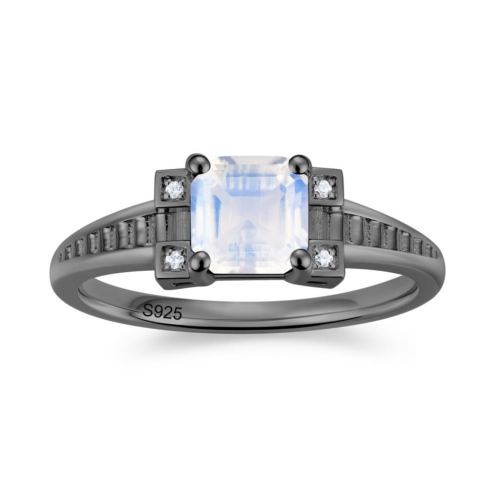 Asscher Cut Amethyst Tapered Ring - LUO Jewelry #gemstone_Moonstone