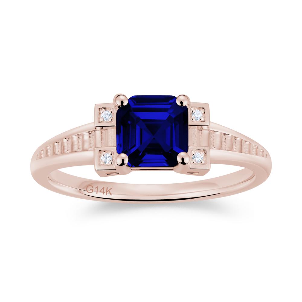 Asscher Cut Amethyst Tapered Ring - LUO Jewelry #gemstone_Sapphire