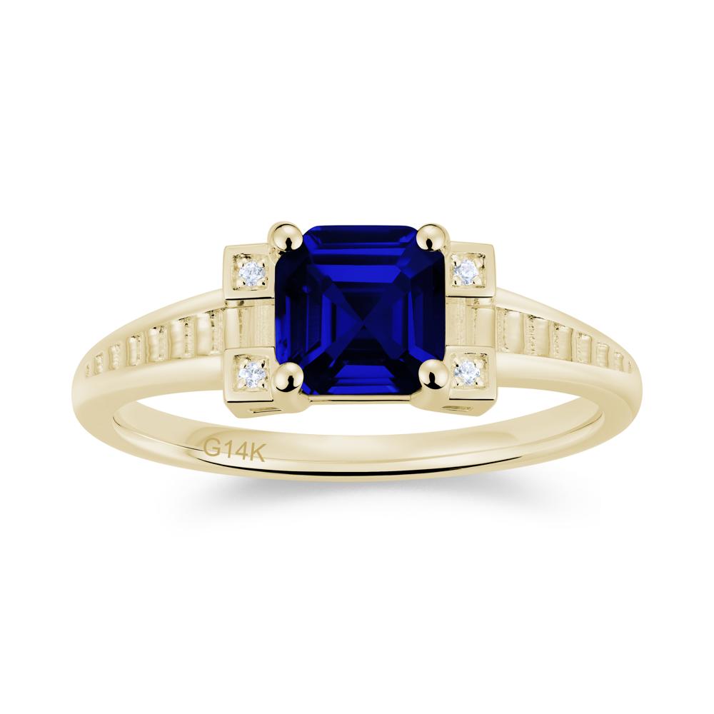 Asscher Cut Amethyst Tapered Ring - LUO Jewelry #gemstone_Sapphire