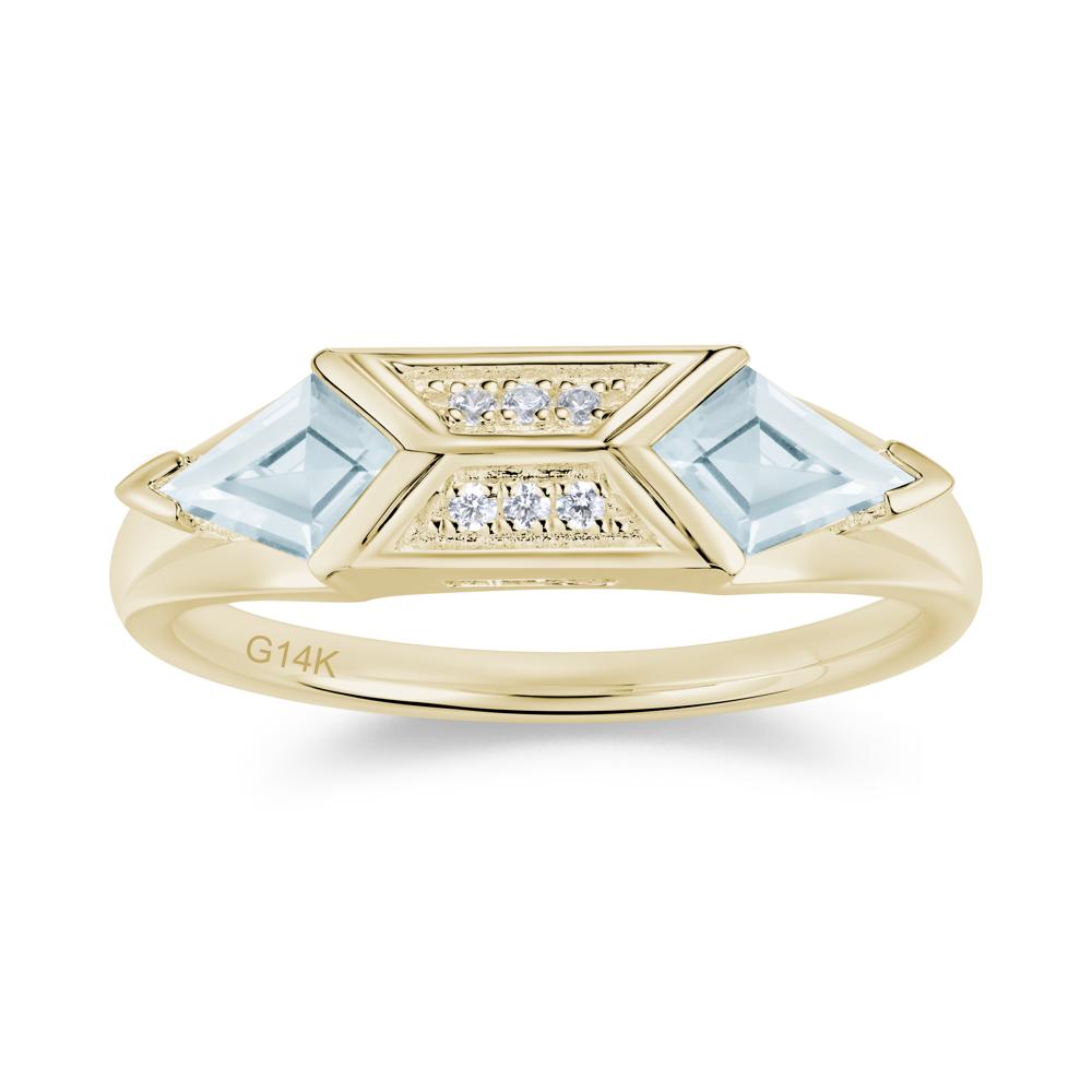 East West Kit Cut Alexandrite Promise Ring for Him and Her - LUO Jewelry #gemstone_Aquamarine