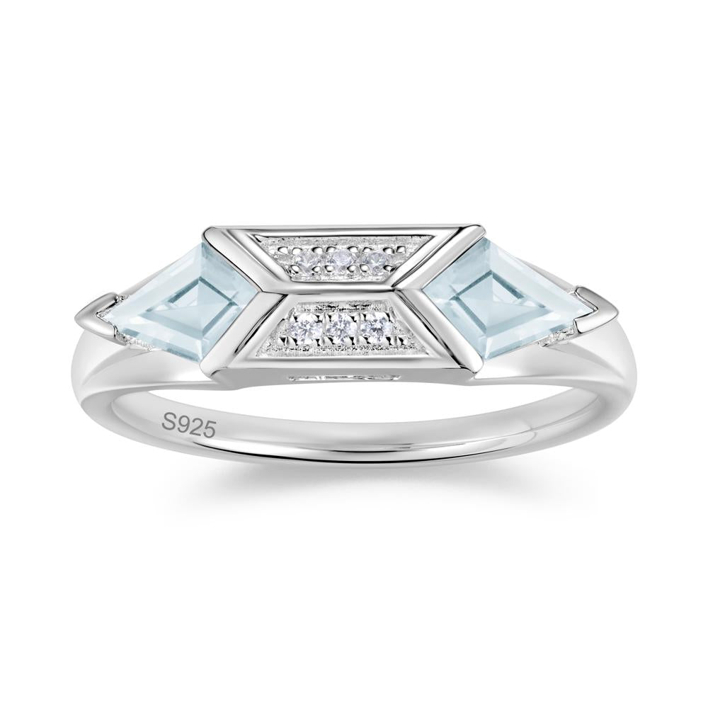 East West Kit Cut Alexandrite Promise Ring for Him and Her - LUO Jewelry #gemstone_Aquamarine