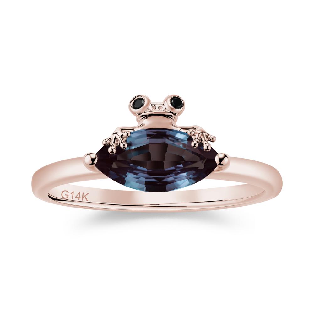 Lucky Frog London Blue Topaz and Black Spinel Ring for Ladies - LUO Jewelry #gemstone_Alexandrite and Black Spinel