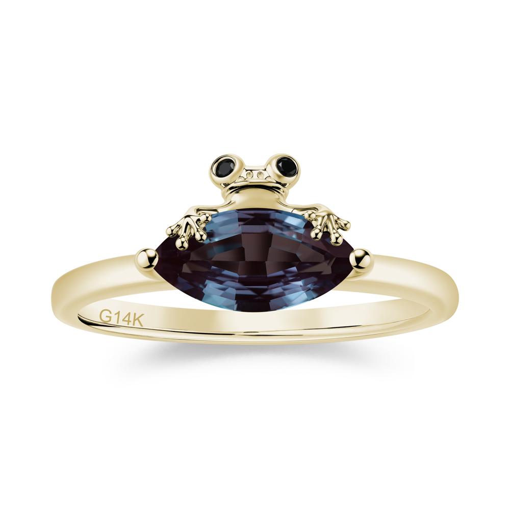 Lucky Frog London Blue Topaz and Black Spinel Ring for Ladies - LUO Jewelry #gemstone_Alexandrite and Black Spinel