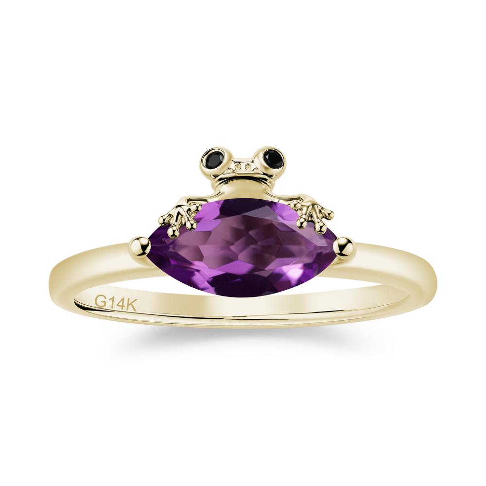 Lucky Frog London Blue Topaz and Black Spinel Ring for Ladies - LUO Jewelry #gemstone_Amethyst and Black Spinel