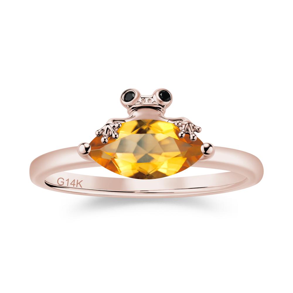 Lucky Frog London Blue Topaz and Black Spinel Ring for Ladies - LUO Jewelry #gemstone_Citrine and Black Spinel