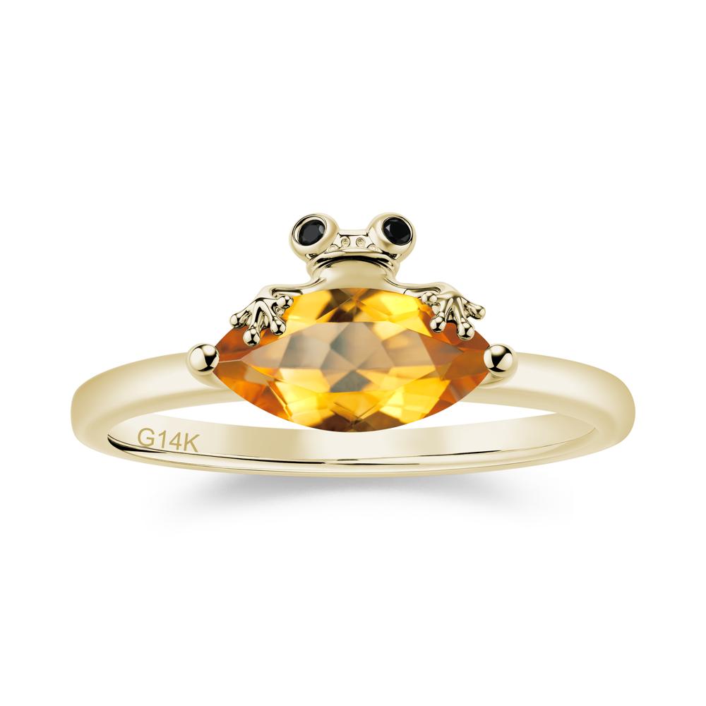 Lucky Frog London Blue Topaz and Black Spinel Ring for Ladies - LUO Jewelry #gemstone_Citrine and Black Spinel