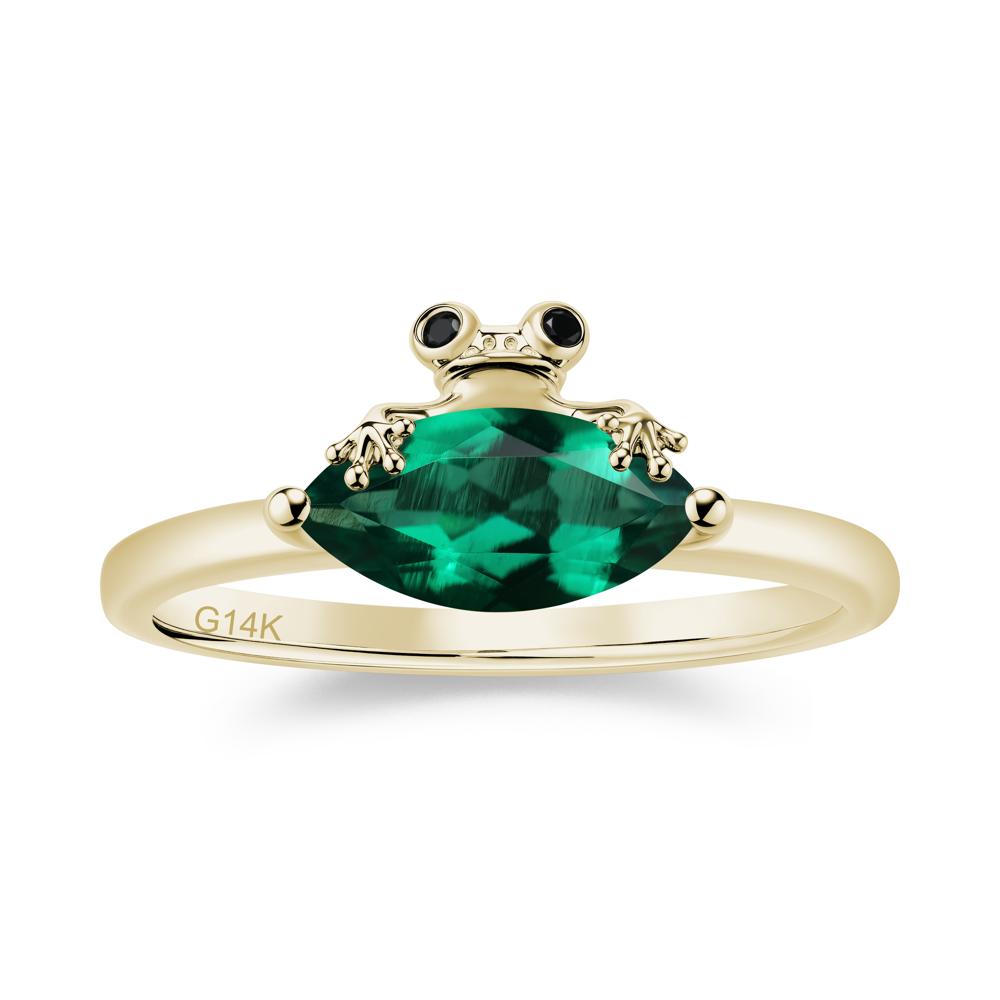 Lucky Frog London Blue Topaz and Black Spinel Ring for Ladies - LUO Jewelry #gemstone_Emerald and Black Spinel