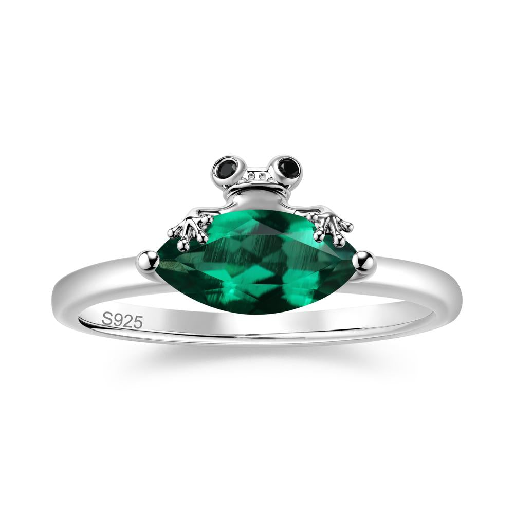 Lucky Frog London Blue Topaz and Black Spinel Ring for Ladies - LUO Jewelry #gemstone_Emerald and Black Spinel
