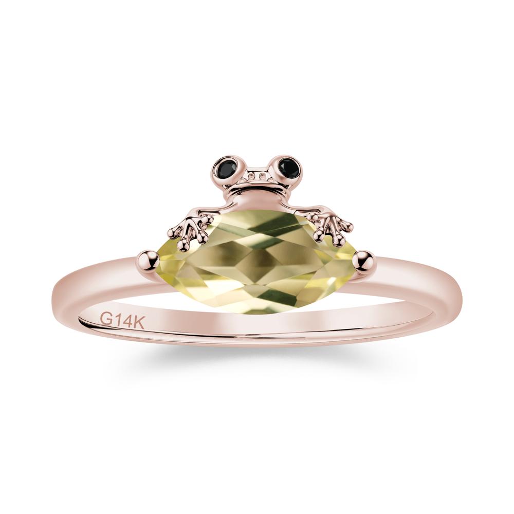 Lucky Frog London Blue Topaz and Black Spinel Ring for Ladies - LUO Jewelry #gemstone_Lemon Quartz and Black Spinel