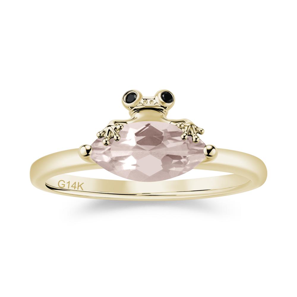 Lucky Frog London Blue Topaz and Black Spinel Ring for Ladies - LUO Jewelry #gemstone_Morganite and Black Spinel