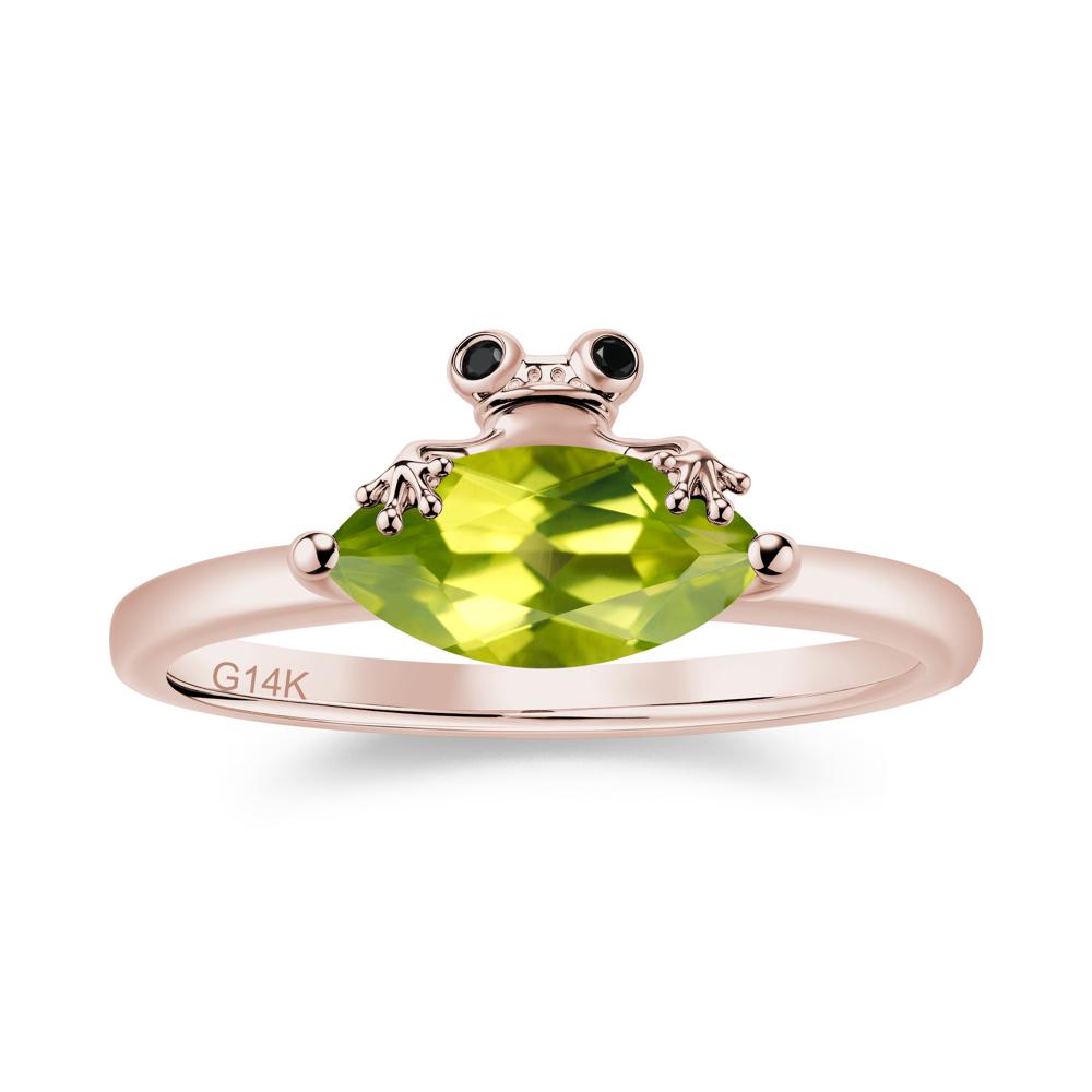 Lucky Frog London Blue Topaz and Black Spinel Ring for Ladies - LUO Jewelry #gemstone_Peridot and Black Spinel