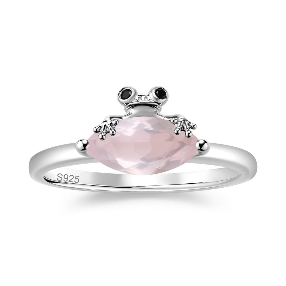 Lucky Frog London Blue Topaz and Black Spinel Ring for Ladies - LUO Jewelry #gemstone_Rose Quartz and Black Spinel