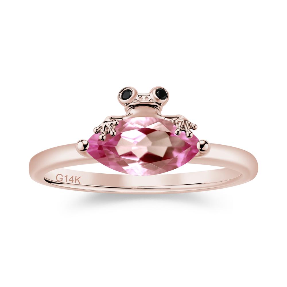 Lucky Frog London Blue Topaz and Black Spinel Ring for Ladies - LUO Jewelry #gemstone_Tourmaline and Black Spinel