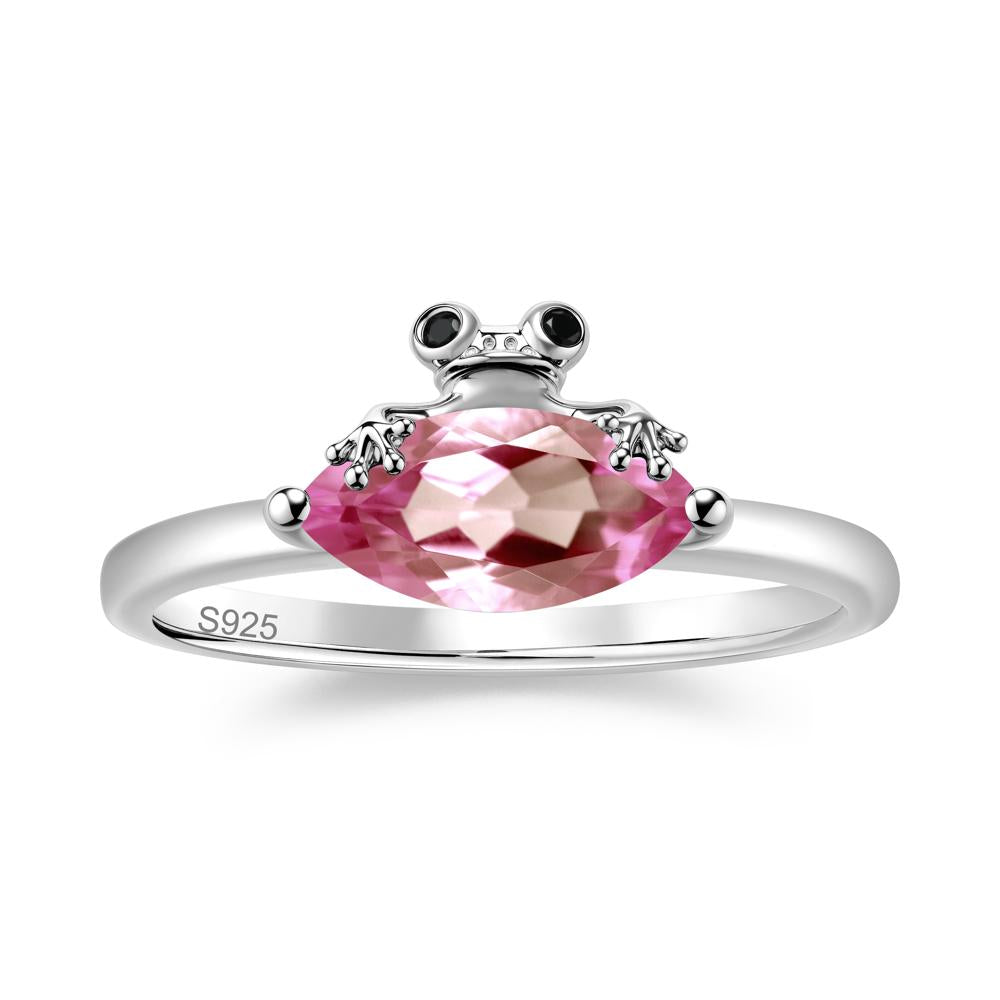 Lucky Frog London Blue Topaz and Black Spinel Ring for Ladies - LUO Jewelry #gemstone_Tourmaline and Black Spinel