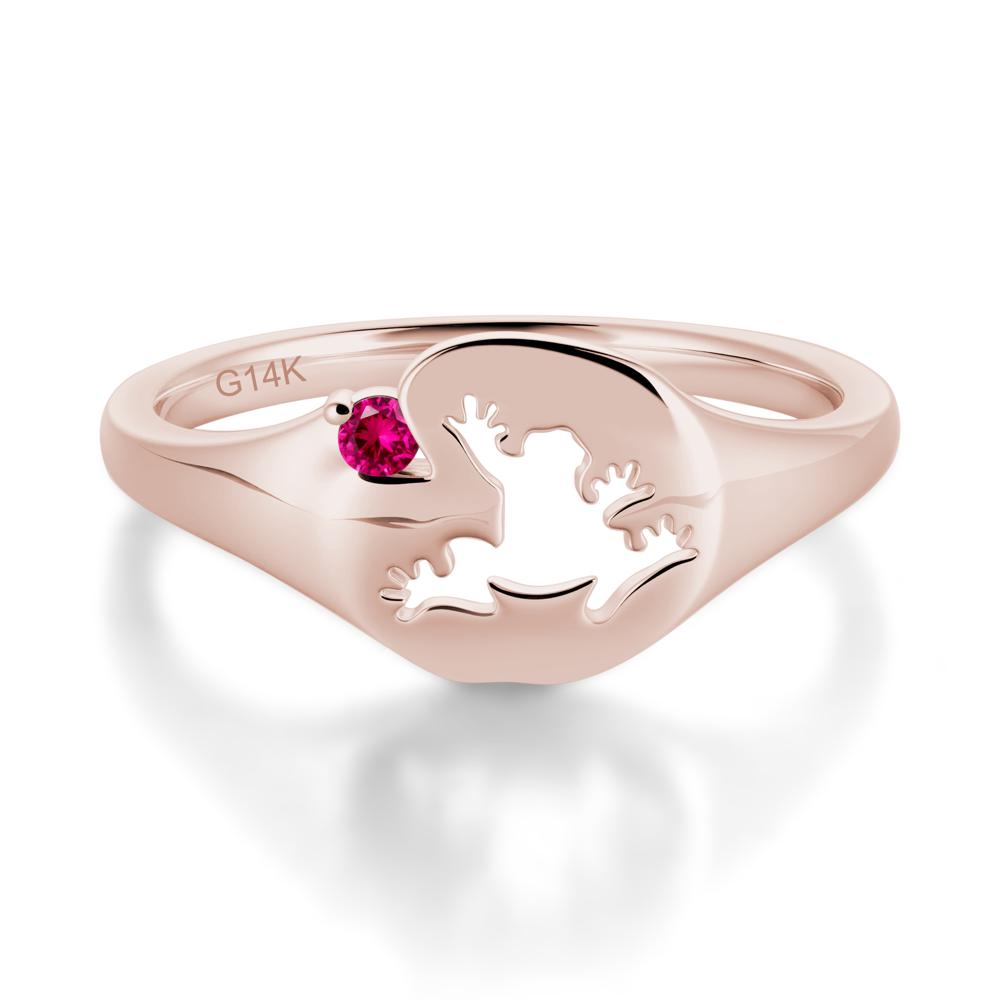Signet Cubic Zirconia Hollow Frog Ring - LUO Jewelry #gemstone_Ruby