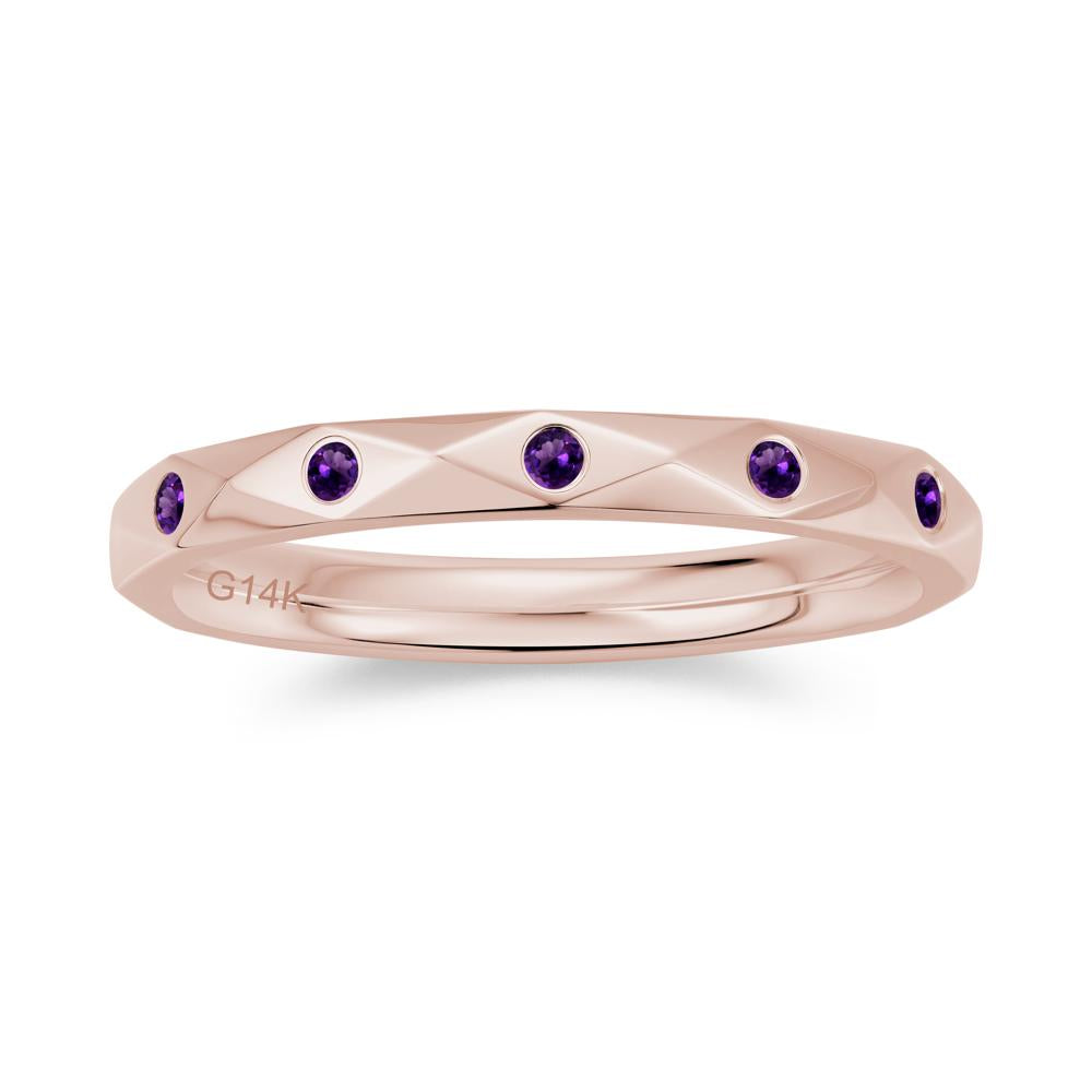 Minimalist Emerald Eternity Wedding Band Ring - LUO Jewelry #gemstone_Amethyst