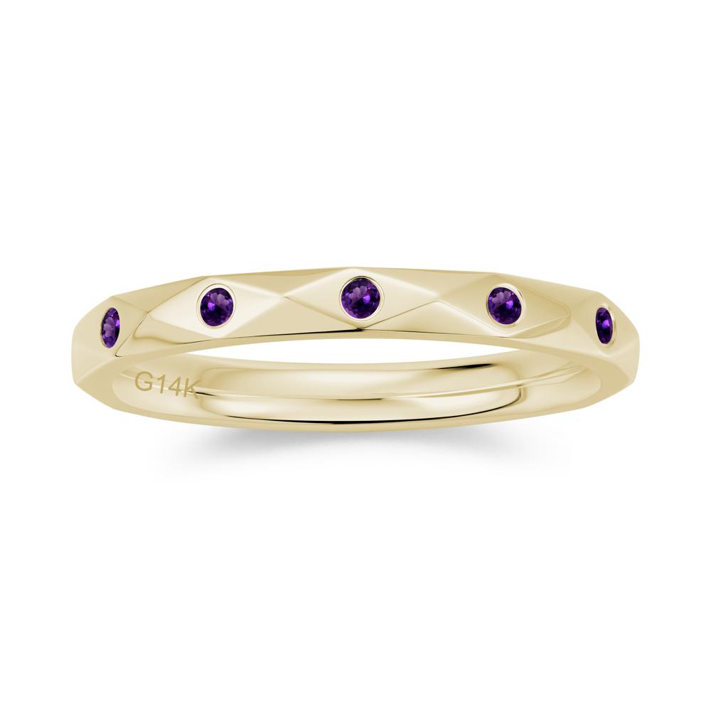Minimalist Emerald Eternity Wedding Band Ring - LUO Jewelry #gemstone_Amethyst