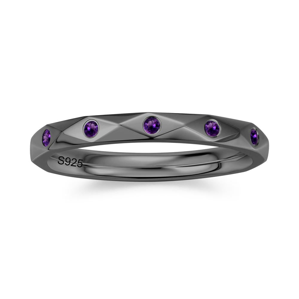 Minimalist Emerald Eternity Wedding Band Ring - LUO Jewelry #gemstone_Amethyst