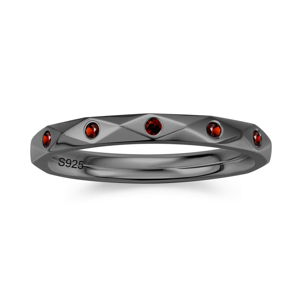 Minimalist Emerald Eternity Wedding Band Ring - LUO Jewelry #gemstone_Garnet