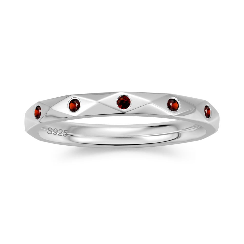 Minimalist Emerald Eternity Wedding Band Ring - LUO Jewelry #gemstone_Garnet