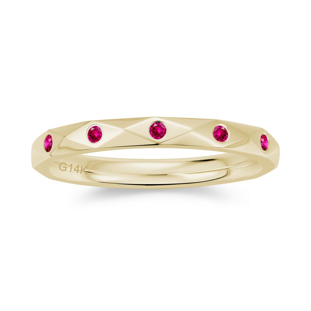 Minimalist Emerald Eternity Wedding Band Ring - LUO Jewelry #gemstone_Ruby
