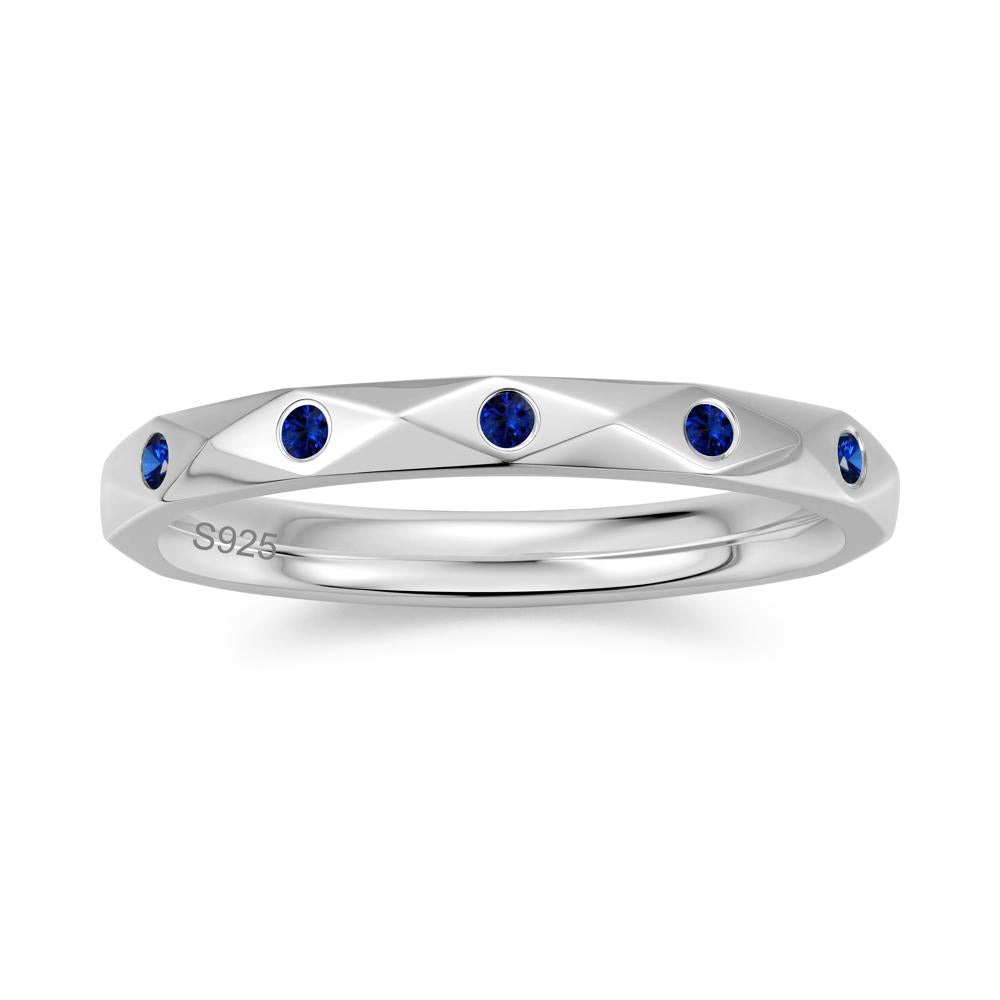 Minimalist Emerald Eternity Wedding Band Ring - LUO Jewelry #gemstone_Sapphire