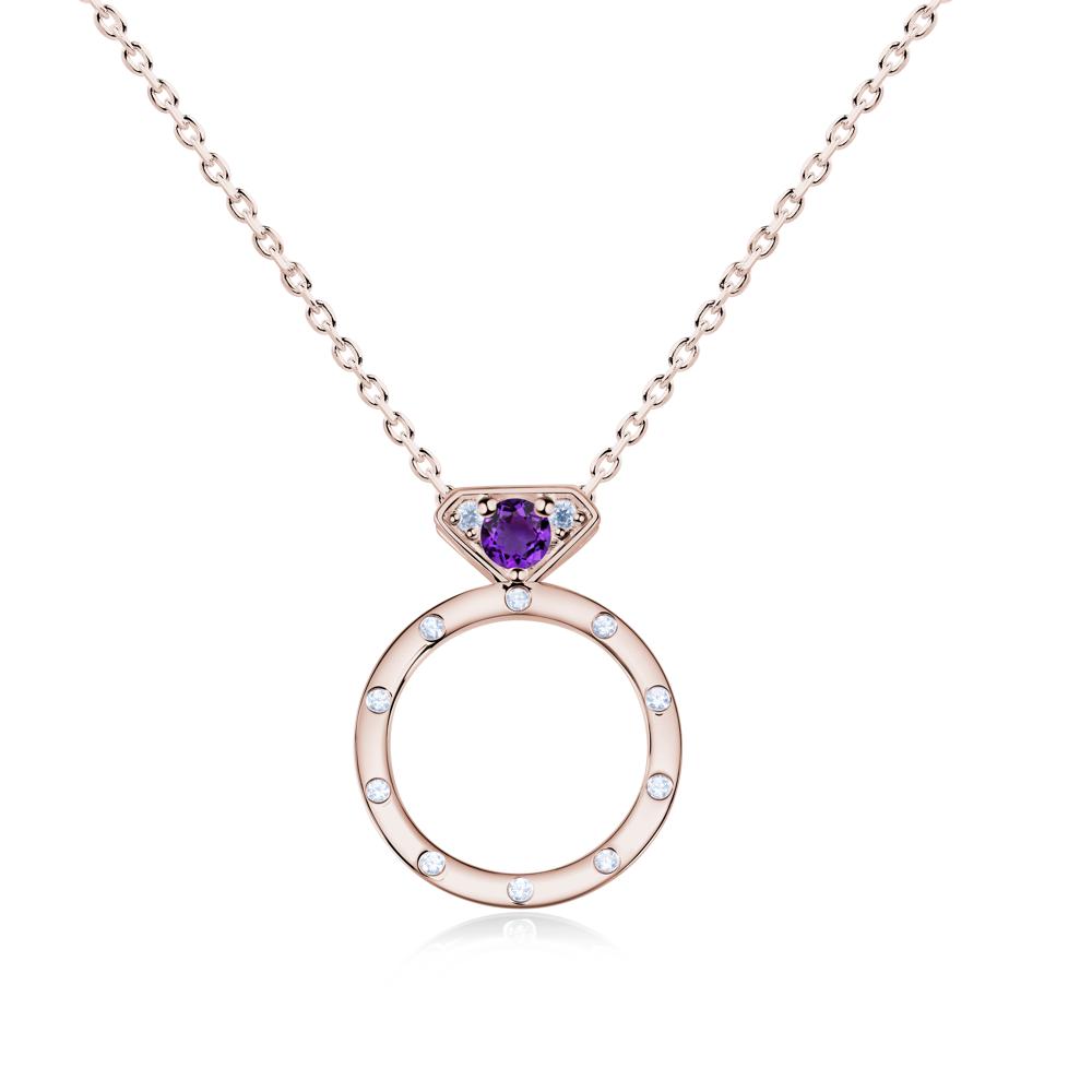 Sapphire Promise Necklace for Her - LUO Jewelry #gemstone_Amethyst