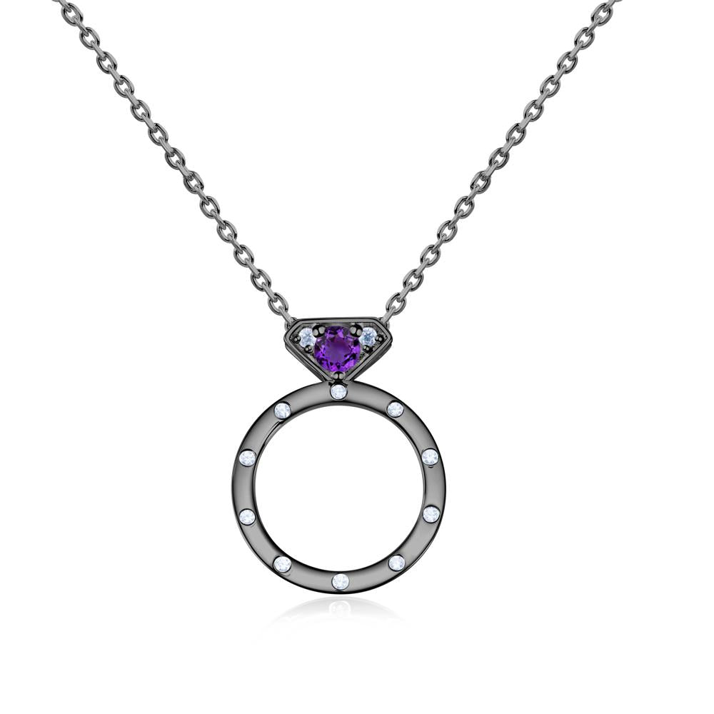 Sapphire Promise Necklace for Her - LUO Jewelry #gemstone_Amethyst
