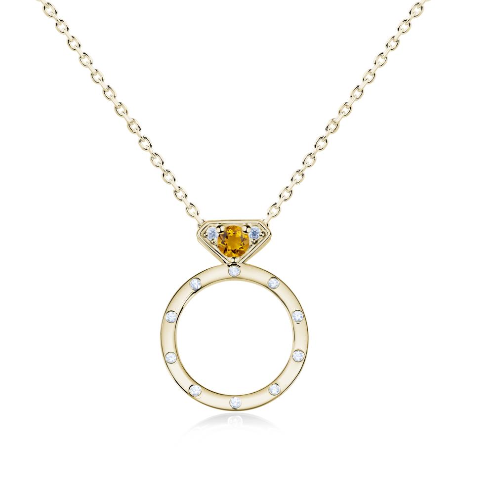 Sapphire Promise Necklace for Her - LUO Jewelry #gemstone_Citrine