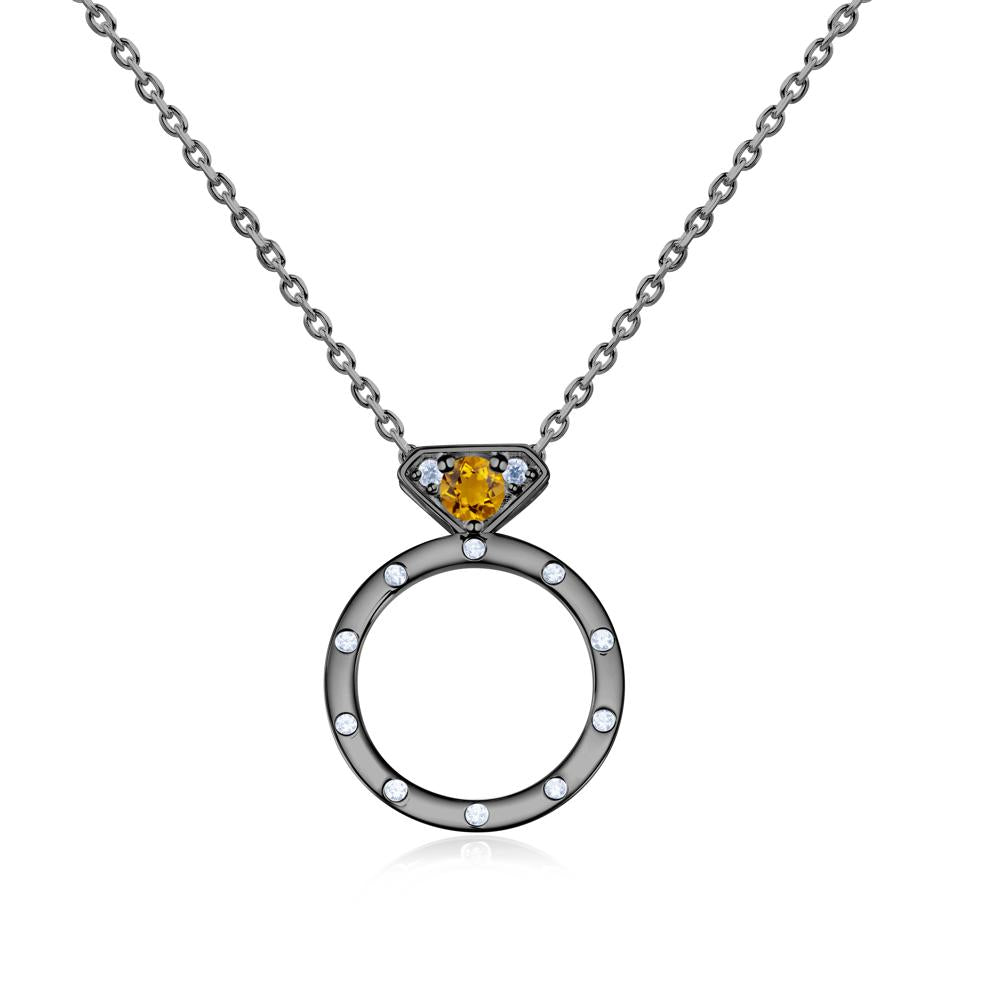 Sapphire Promise Necklace for Her - LUO Jewelry #gemstone_Citrine